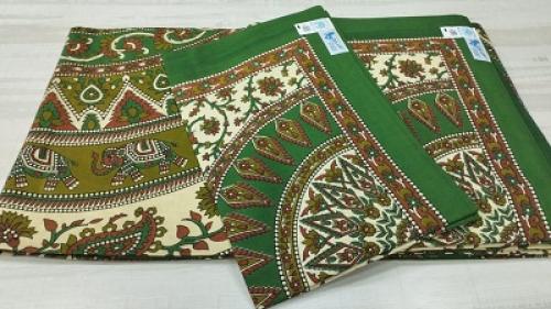 BEDSHEET JAIPUR PRINTED 90X108 2 PILLOW COVER